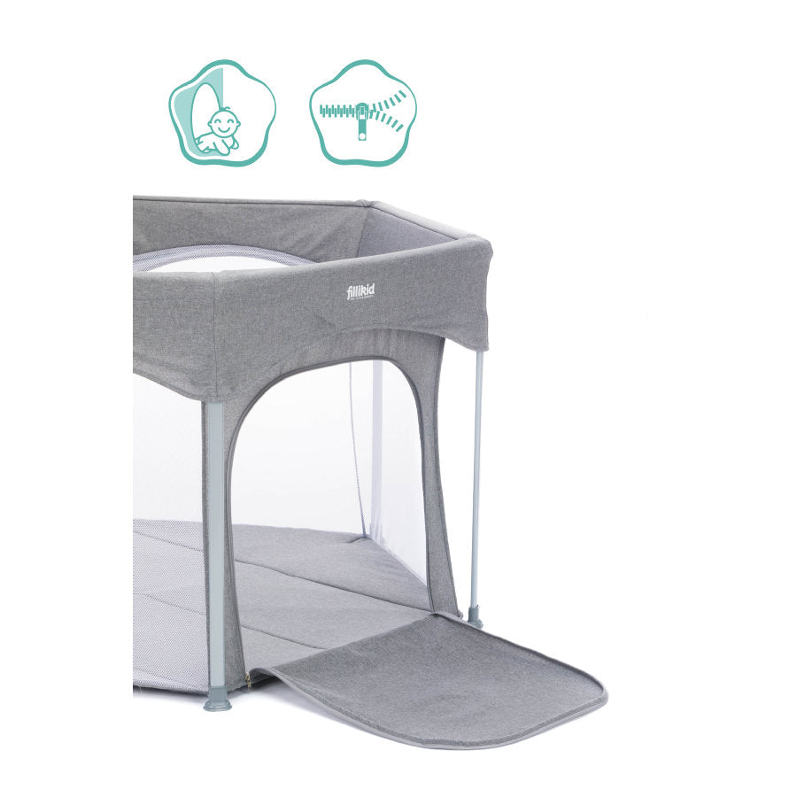 Fillikid Laufgitter 6-eckig Hexagon grau