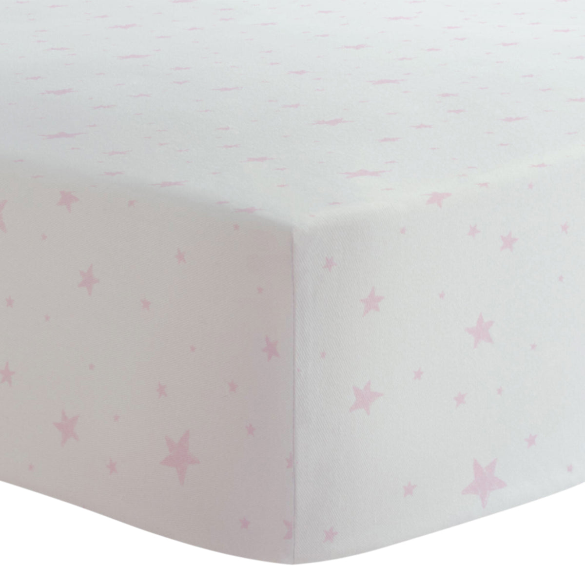 Kushies Fixleintuch Flanell Sterne rosa 70x140cm