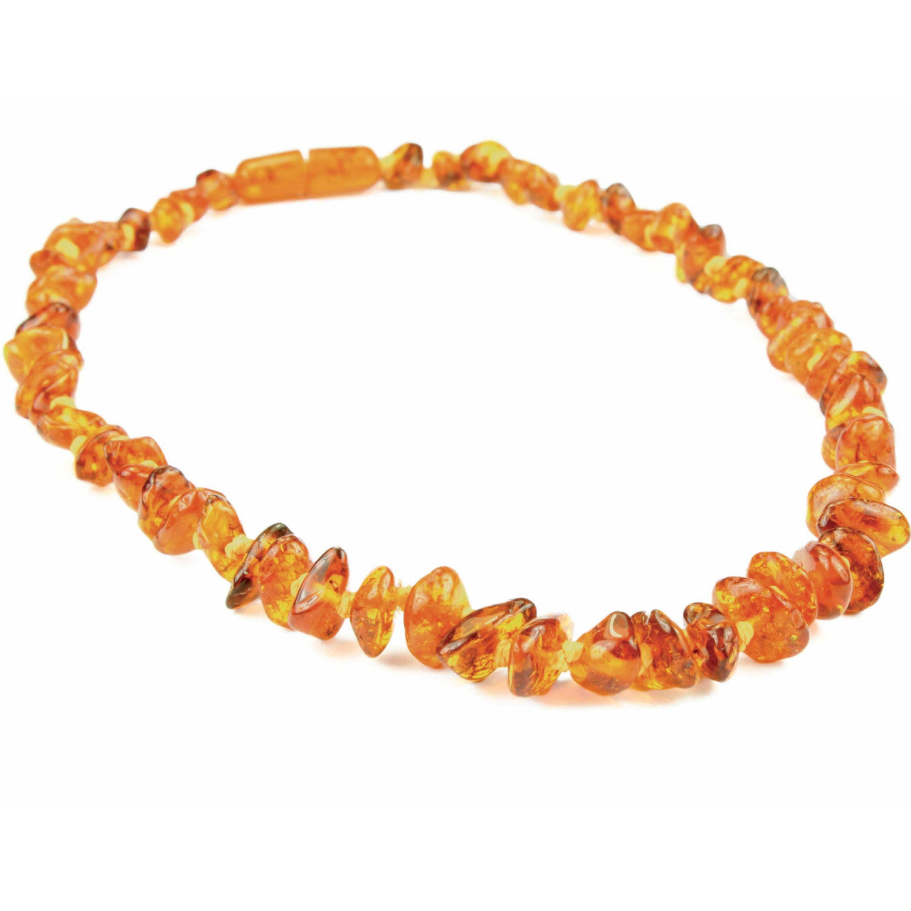GRÜNSPECHT Flachbarock Bernsteinkette *Sale*