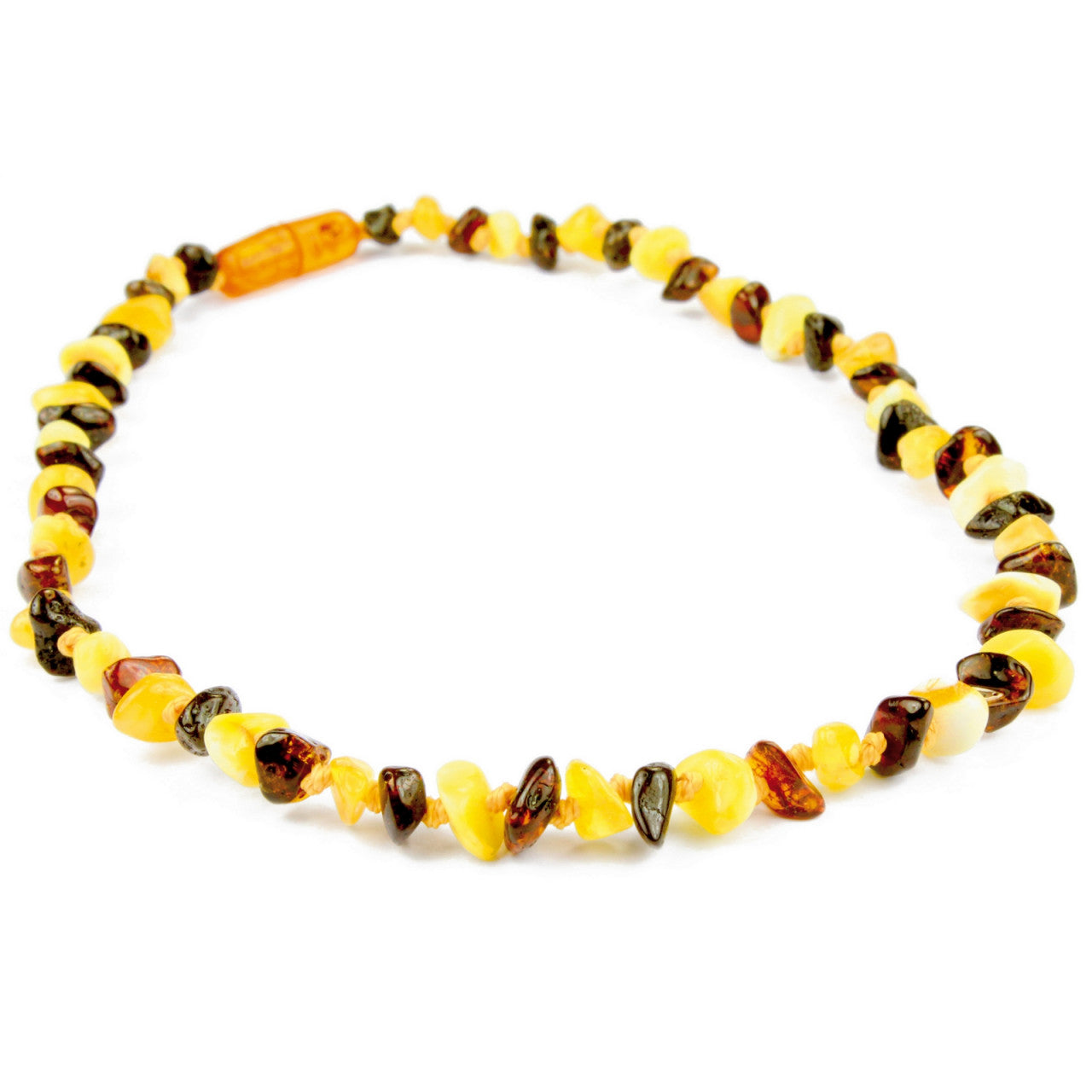 GRÜNSPECHT Flachbarock Bernsteinkette *Sale*