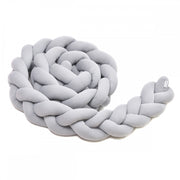 T-TOMI geflochtene Bettschlange 360 cm grau