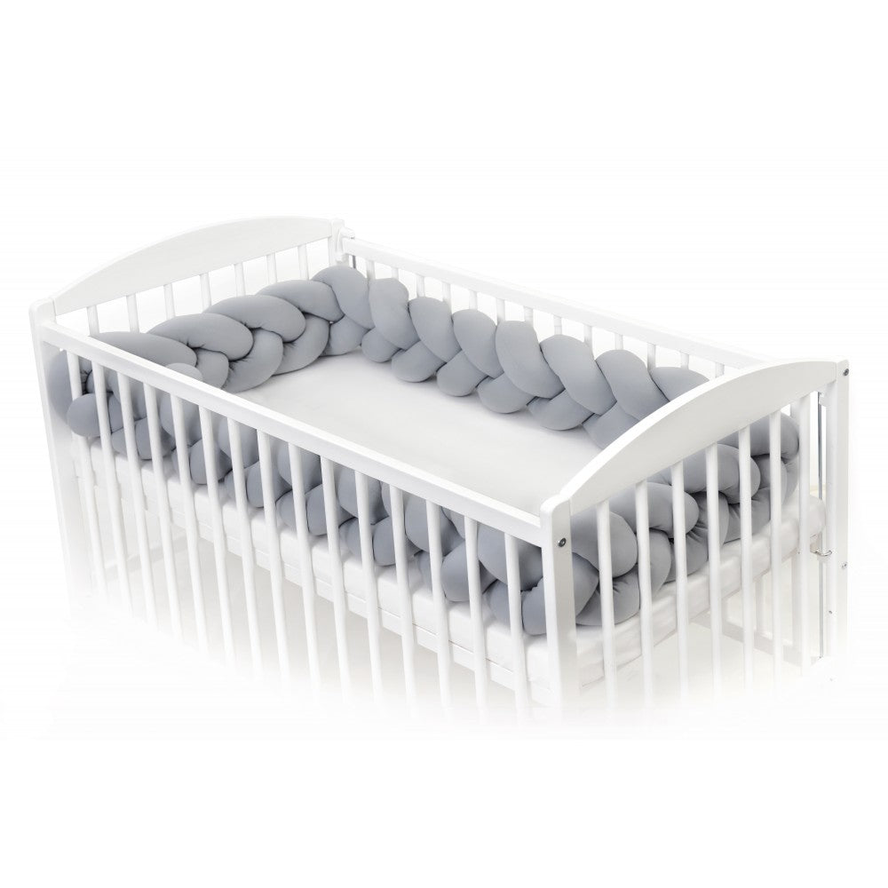 T-TOMI geflochtene Bettschlange 360cm - Grey