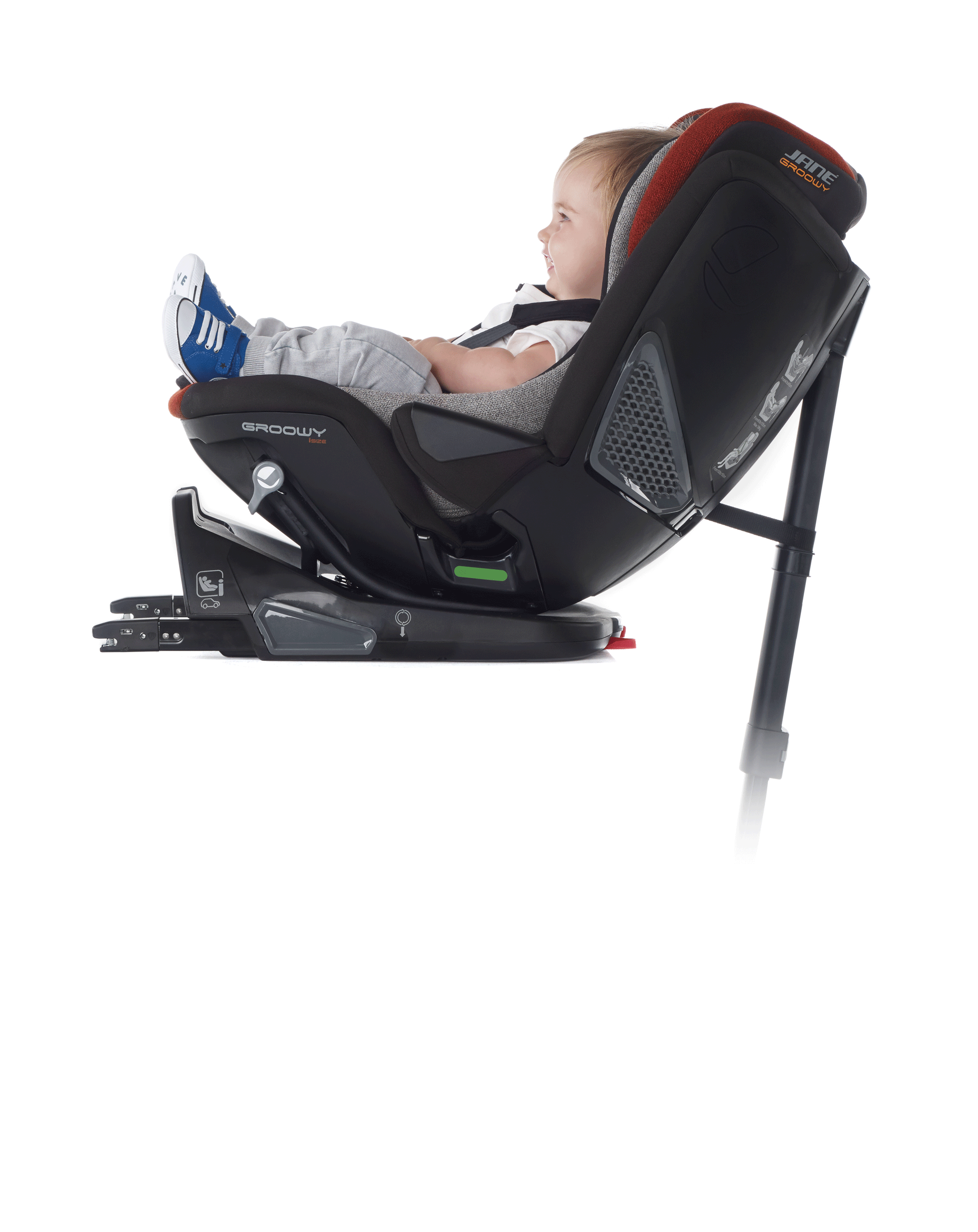 Jané Autositz Groowy + Nest Grey taupe