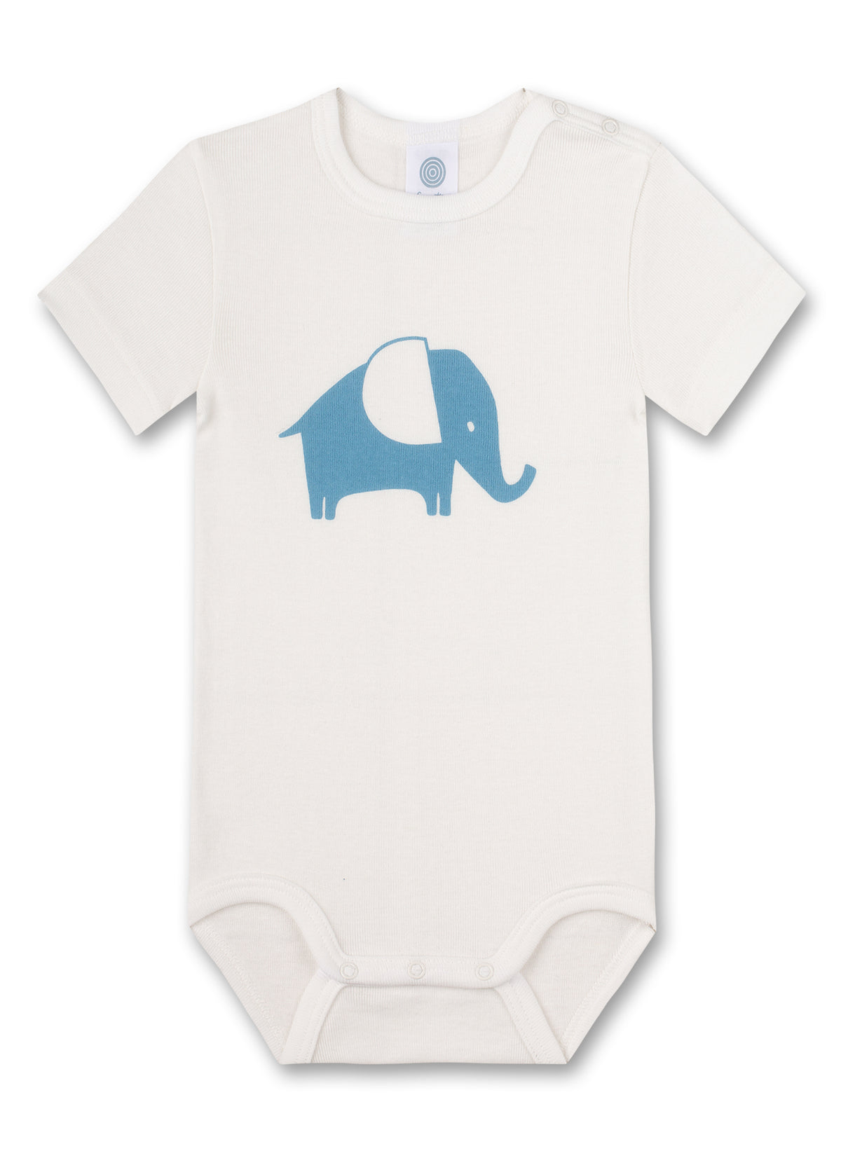 Sanetta 2er Pack Body kurzarm Blau Weiss Elefant