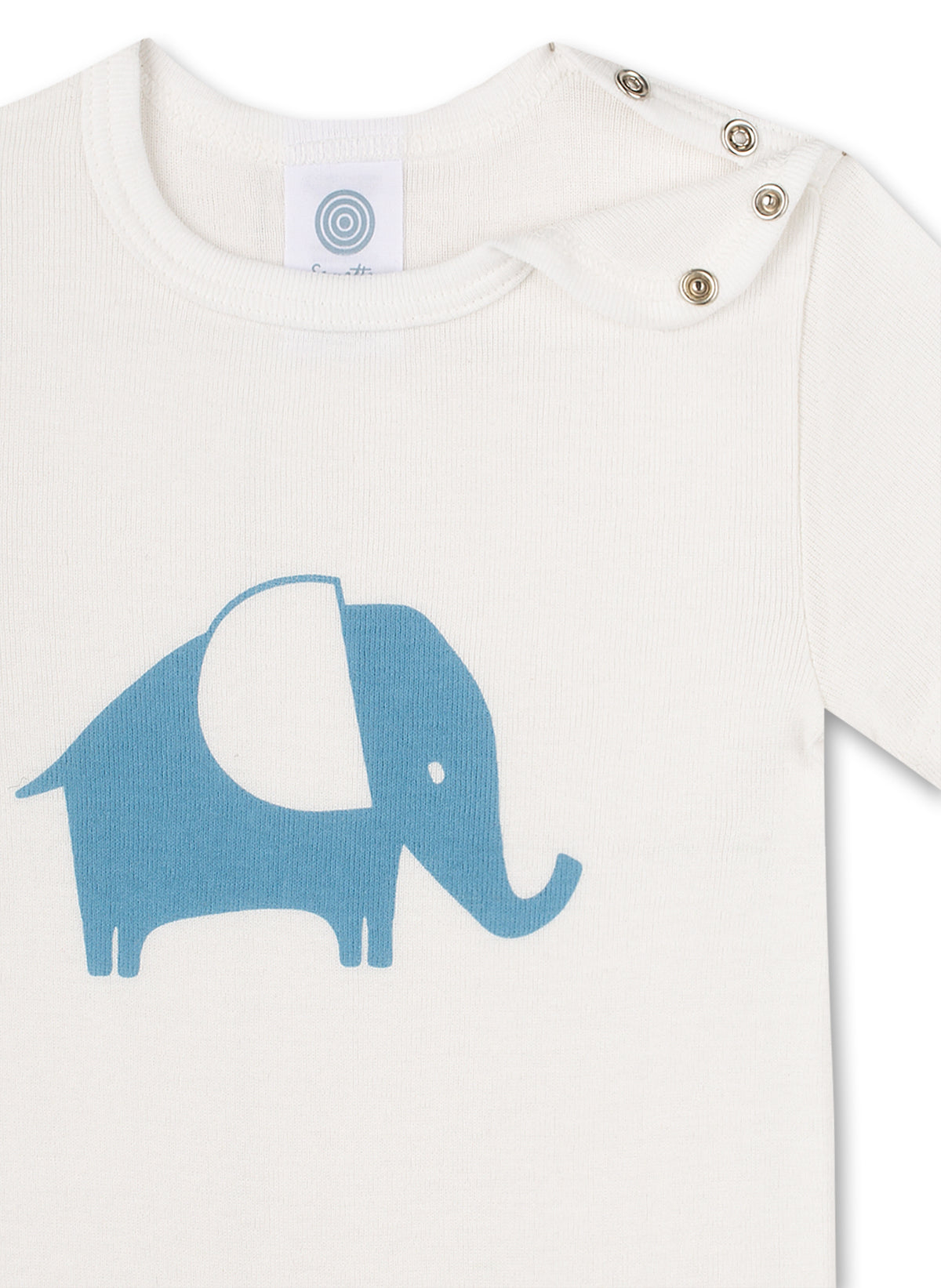 Sanetta 2er Pack Body kurzarm Blau Weiss Elefant