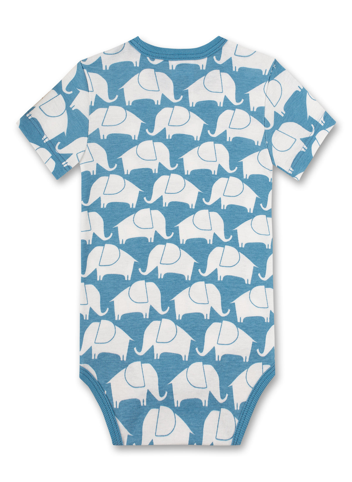 Sanetta 2er Pack Body kurzarm Blau Weiss Elefant