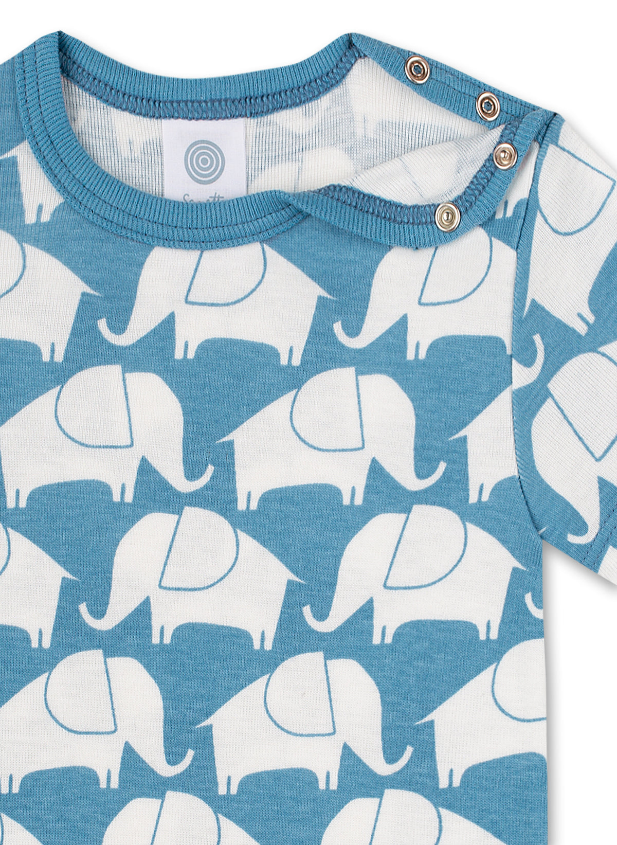 Sanetta 2er Pack Body kurzarm Blau Weiss Elefant