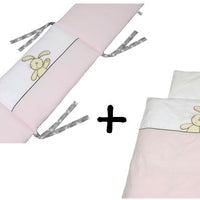 Bebe`s Collection Bettwäsche & Kopfschutz Set Hasi
