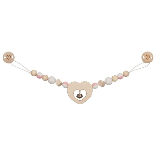 Heimess Kinderwagenkette Herz mit Clips