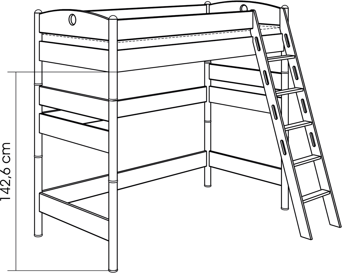 PAIDI FLEXIMO Hoch- und Etagenbetten Höhe 183 cm