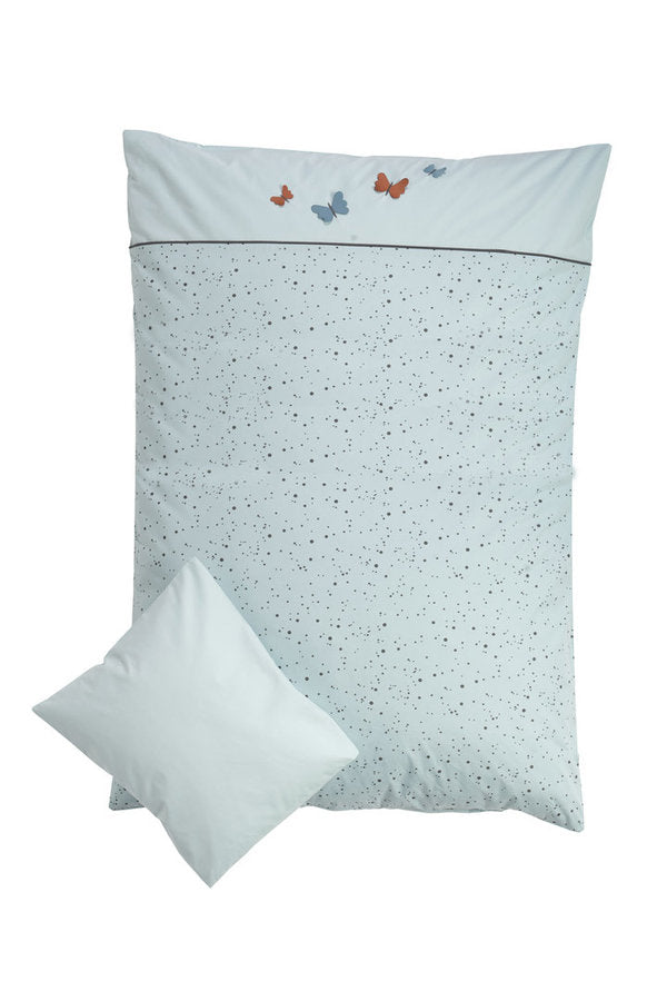 BeBe´s Collection - 3D Schmetterlinge Bett Set 3-teilig - mint