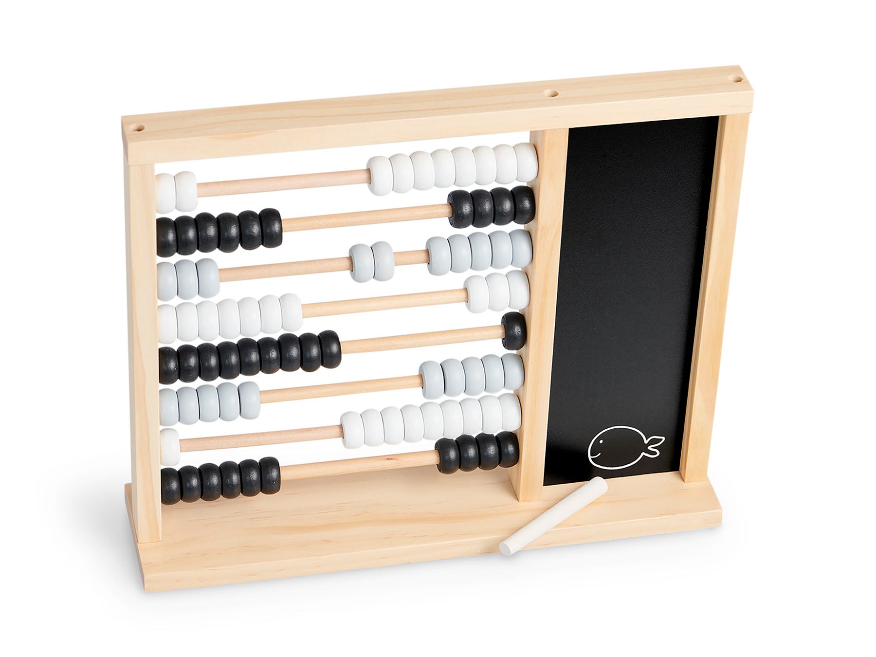 Jollein Zählrahmen aus Holz mit Kreidetafel Grey/Black