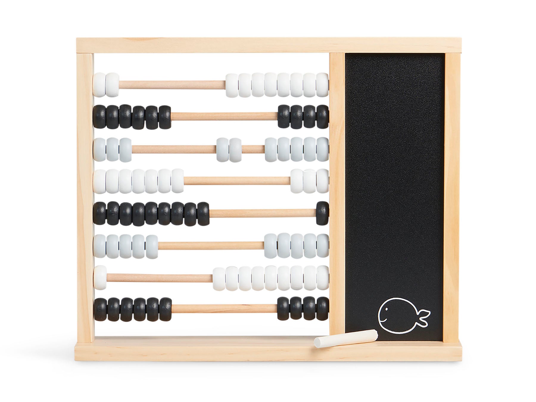 Jollein Zählrahmen aus Holz mit Kreidetafel Grey/Black