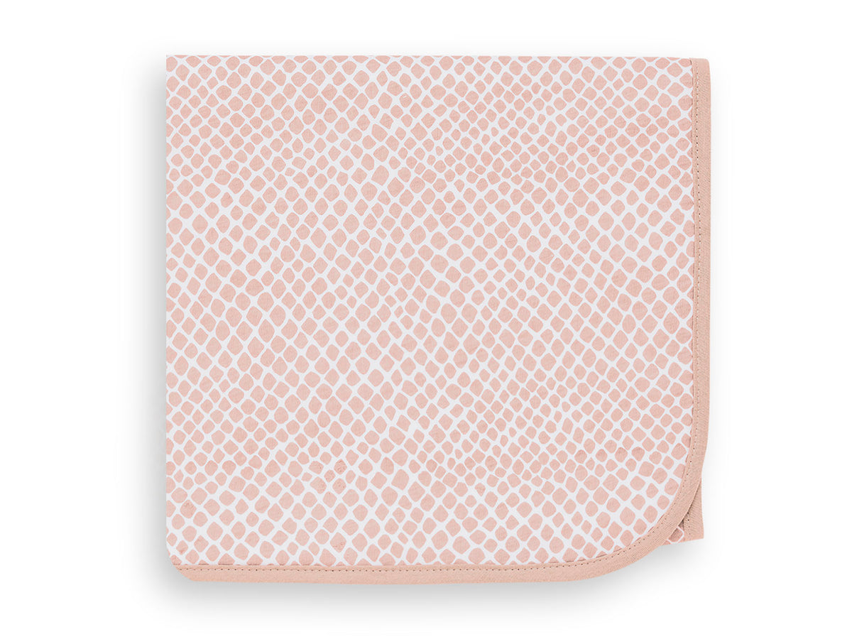 Jollein Babydecke Jersey 75x100 cm Snake Pale Pink