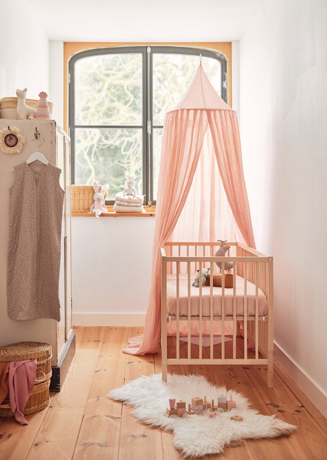 Jollein Baldachin Vintage 245cm Pale Pink