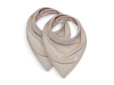 Jollein Bandana/Dreieckstuch 2er Pack Basic Stripe Nougat