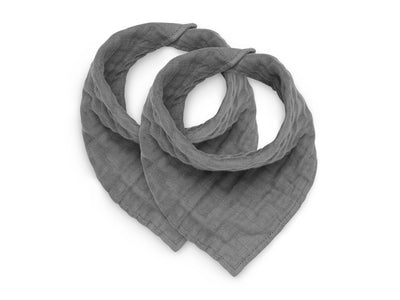 Jollein Bandana/Dreieckstuch 2er Pack Wrinkled Storm Grey
