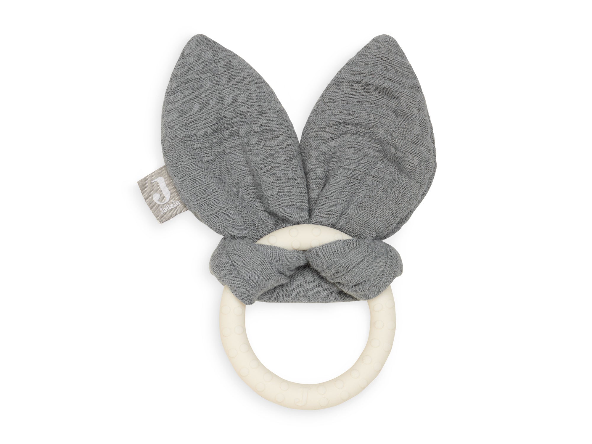 Jollein Beissring aus Silikon Bunny Ears Storm Grey
