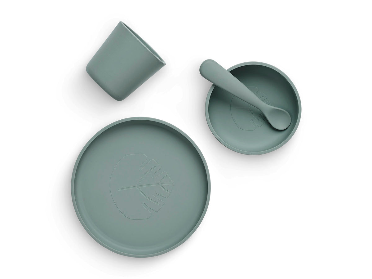Jollein Kindergeschirr-Set 4-teilig Ash Green