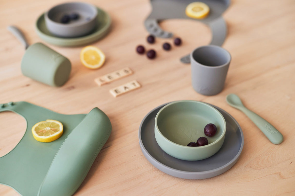 Jollein Kindergeschirr-Set 4-teilig Ash Green