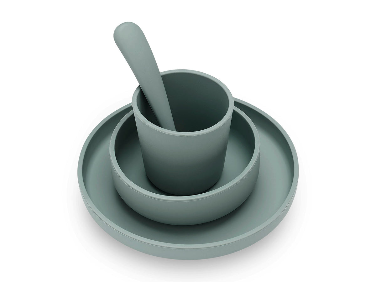 Jollein Kindergeschirr-Set 4-teilig Ash Green