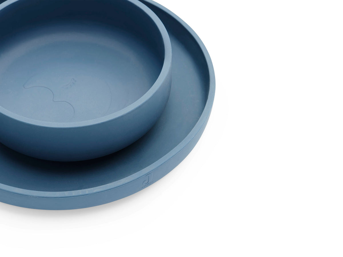 Jollein Kindergeschirr-Set 4-teilig Jeans Blue