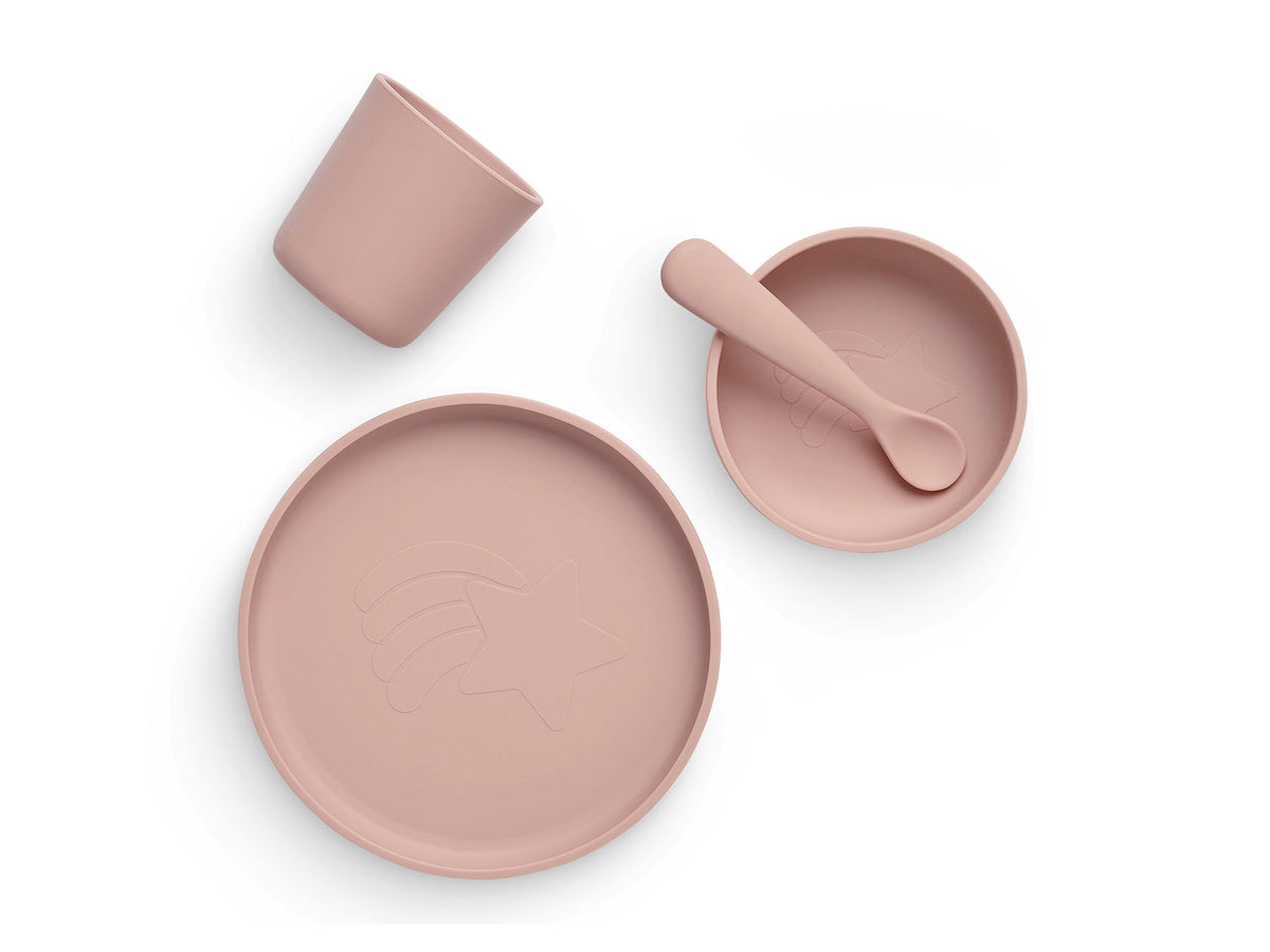 Jollein Kindergeschirr-Set 4-teilig Pale Pink