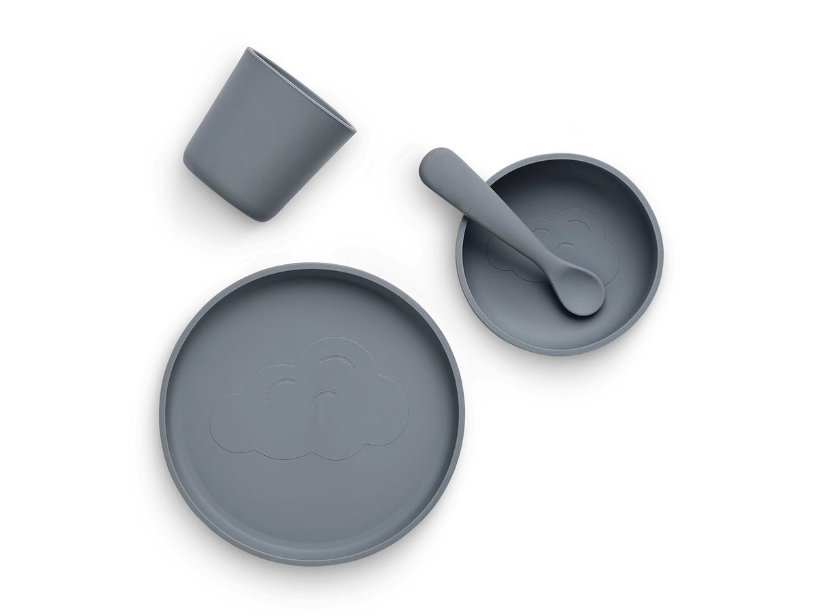 Jollein Kindergeschirr-Set 4-teilig Storm Grey