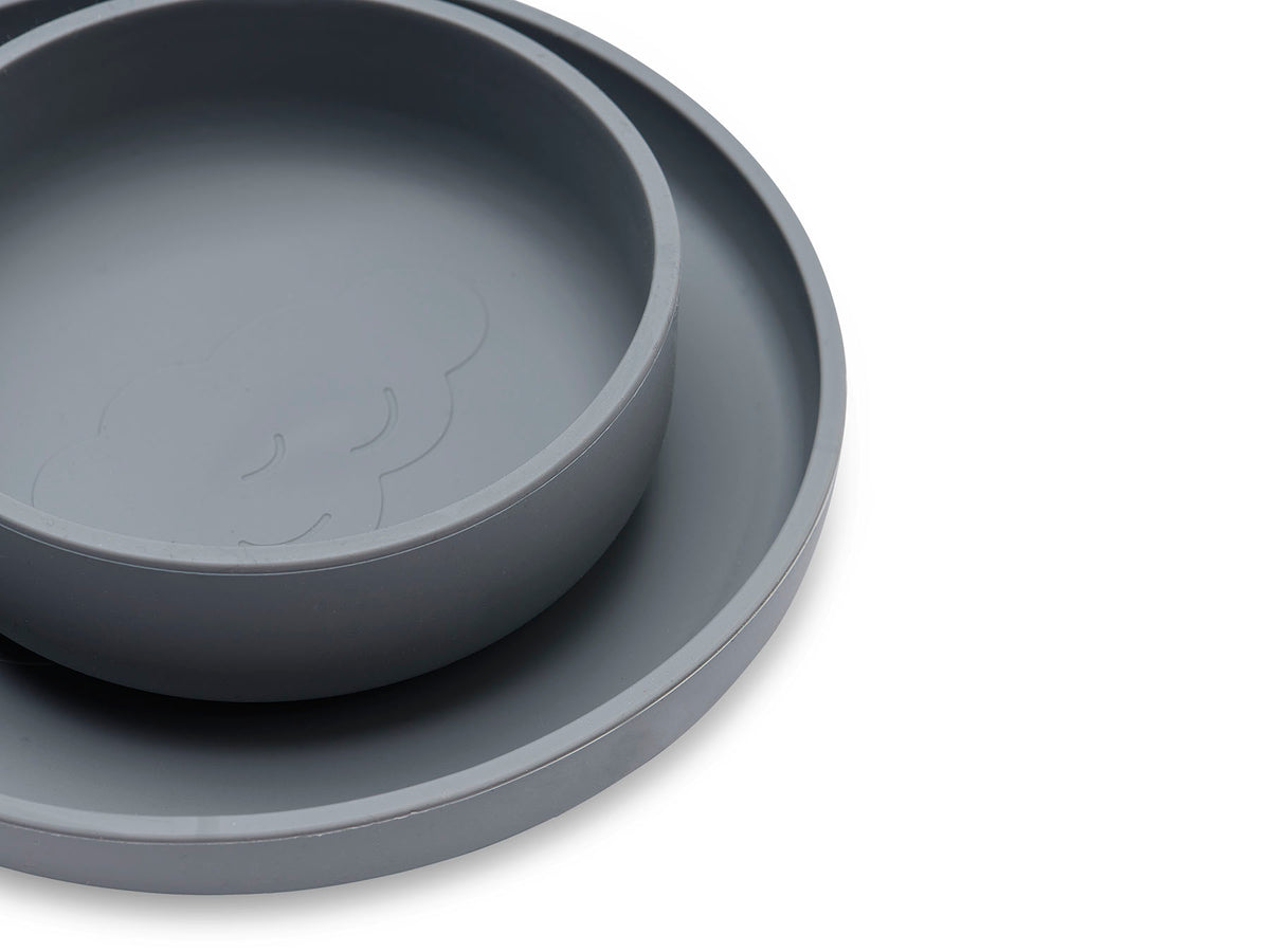 Jollein Kindergeschirr-Set 4-teilig Storm Grey