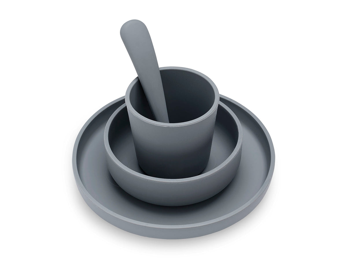 Jollein Kindergeschirr-Set 4-teilig Storm Grey