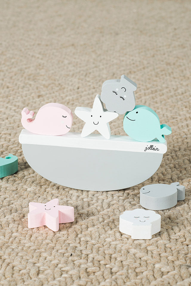 Jollein Holzpuzzle Balance-Spiel Sea Animals