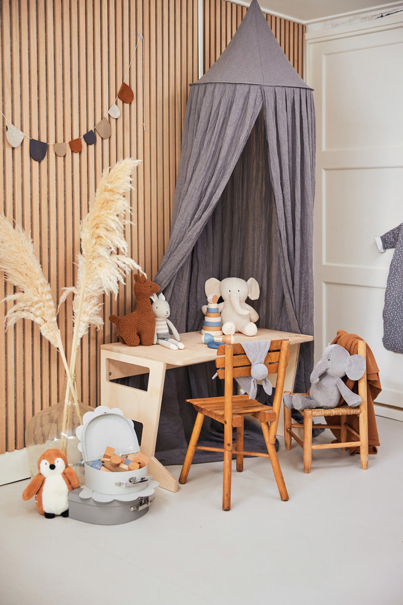 Jollein Schmusetuch Bunny Ears Strom Grey