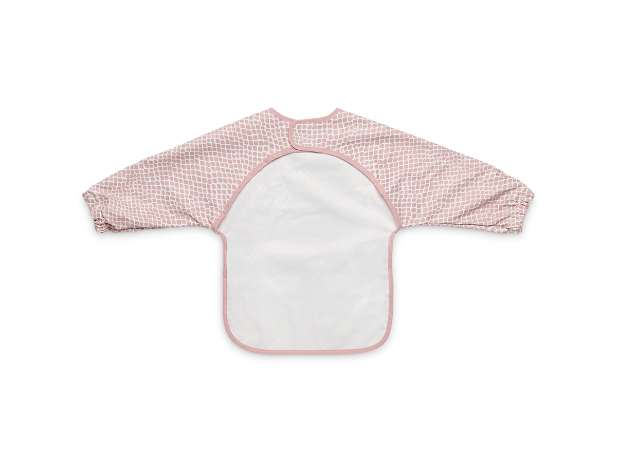 Jollein Lätzchen mit Ärmeln wasserdicht Snake Pale Pink