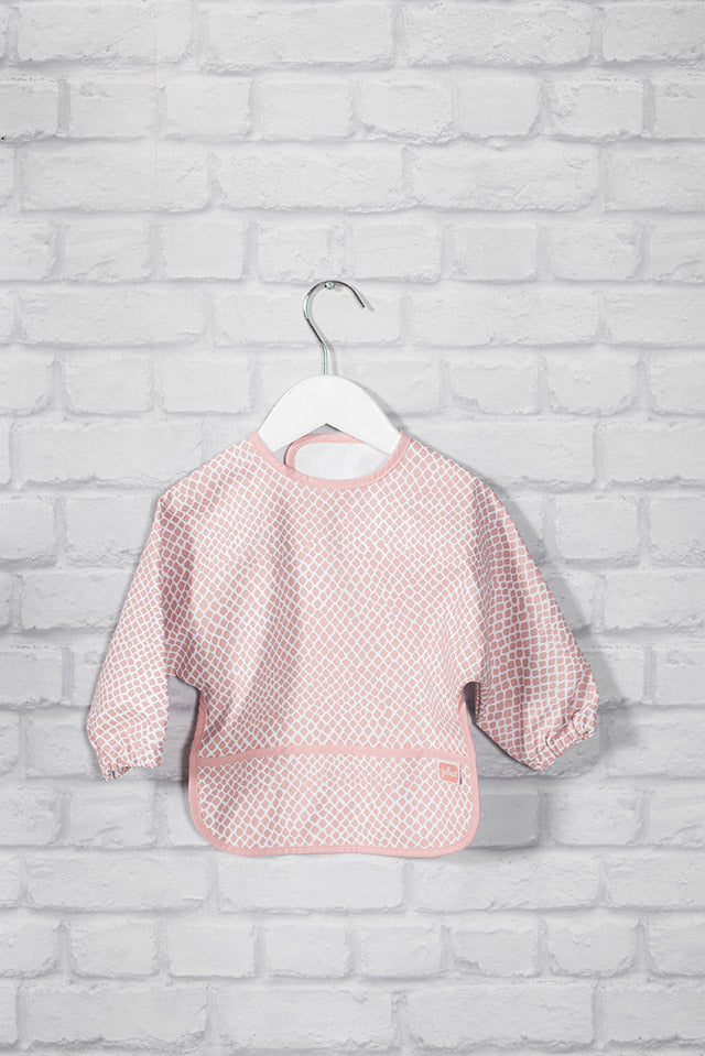 Jollein Lätzchen mit Ärmeln wasserdicht Snake Pale Pink