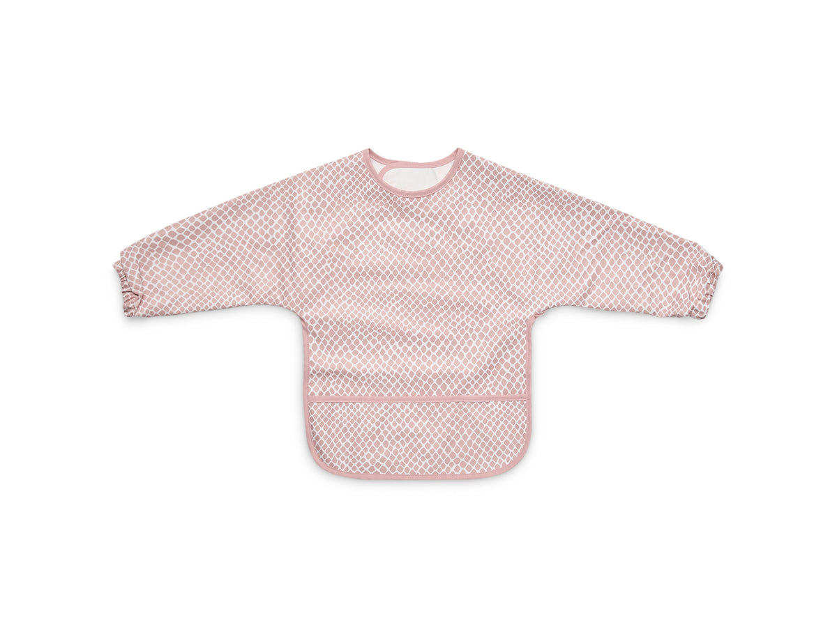 Jollein Lätzchen mit Ärmeln wasserdicht Snake Pale Pink