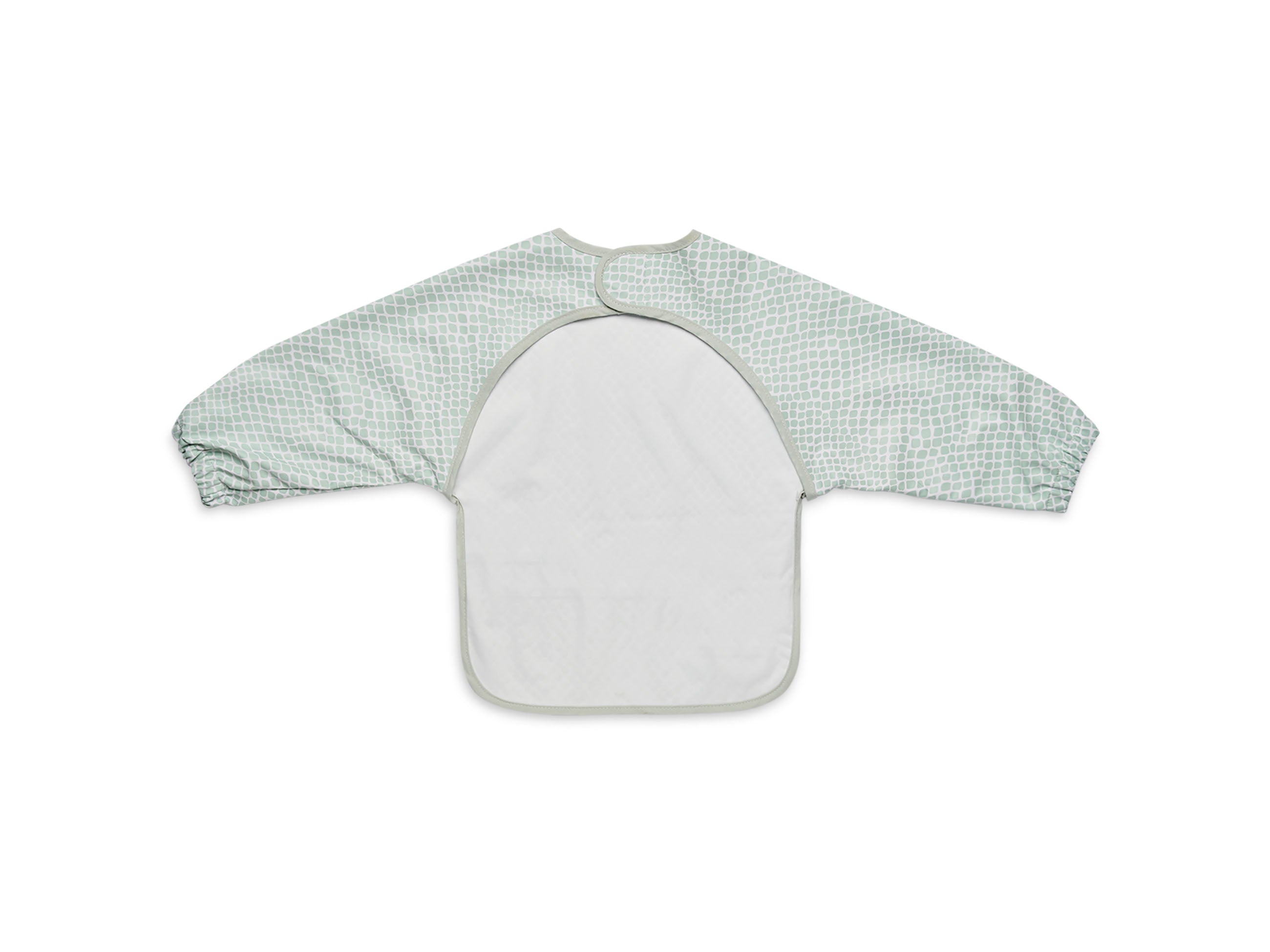 Jollein Lätzchen mit Ärmeln wasserdicht Snake Soft Green