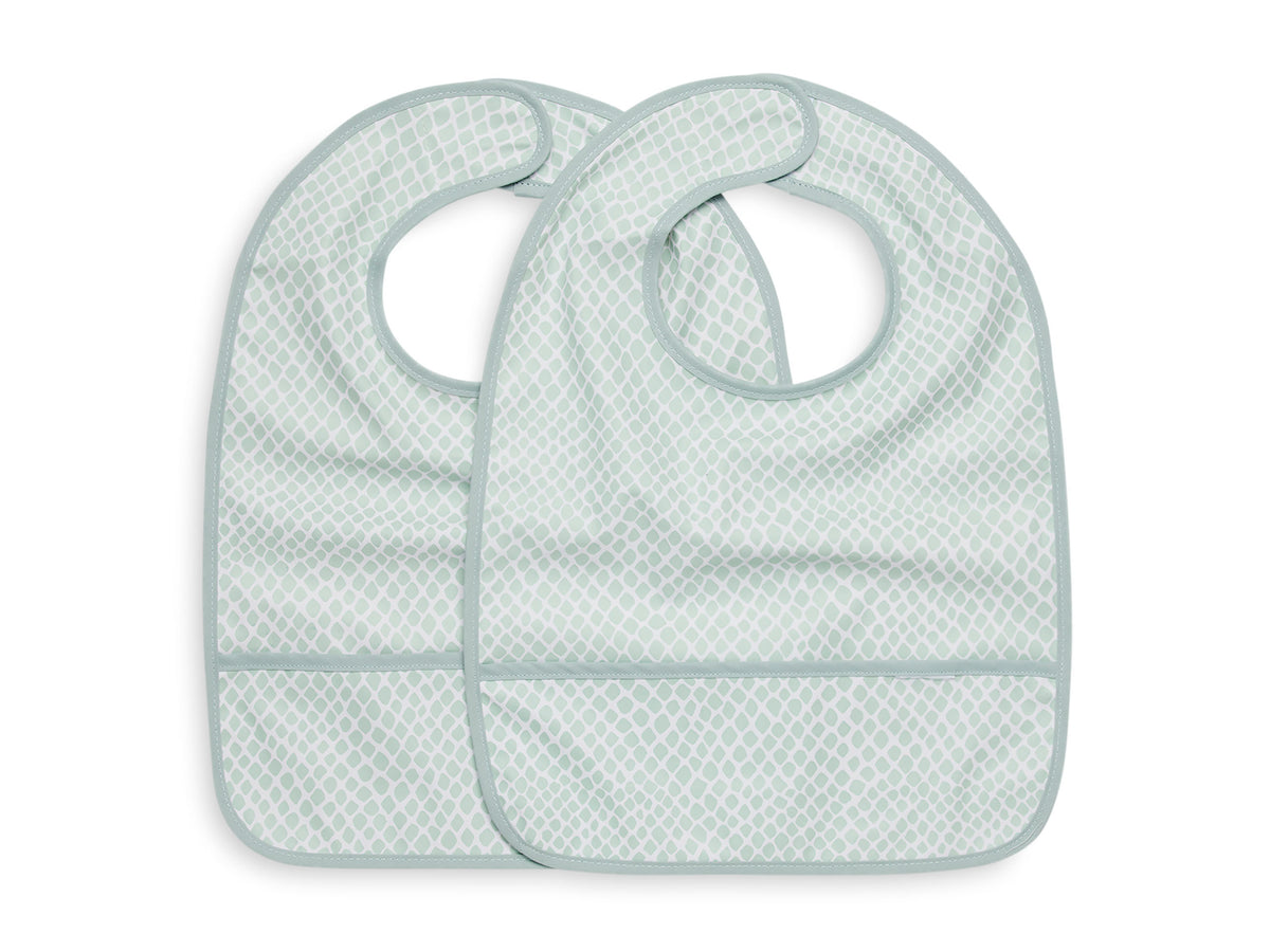Jollein Lätzchen wasserdicht 2er Pack Snake Soft Green