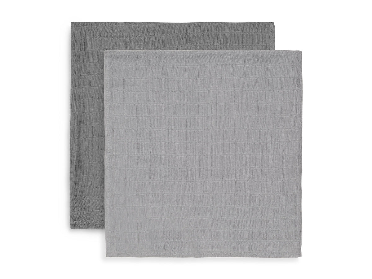 Jollein Mullwindeln Bamboo Large 115x115 cm 2er Pack Storm Grey