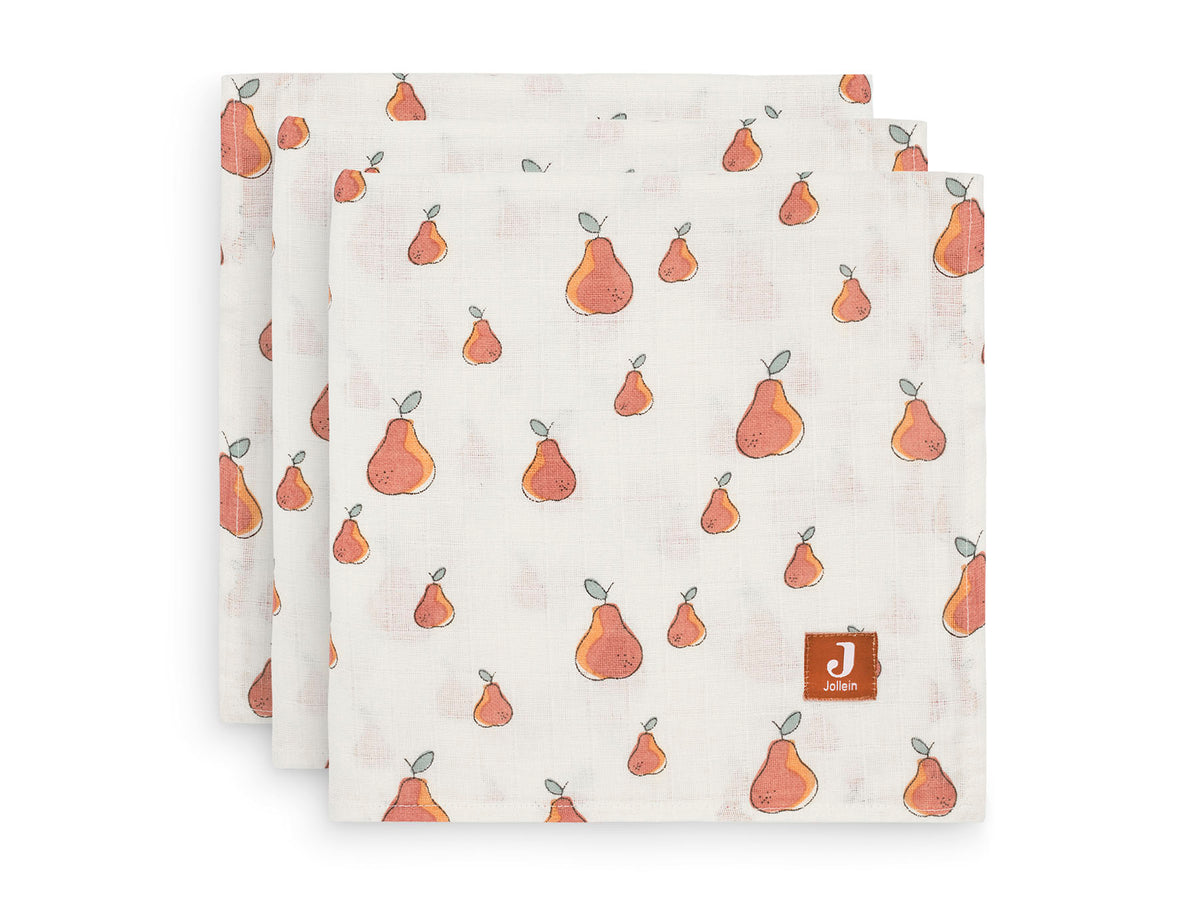 Jollein Mullwindeln 70x70 cm 3er Pack Pear