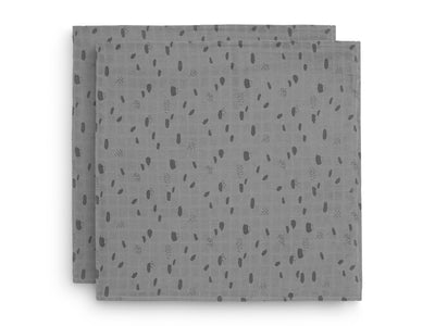 Jollein Mullwindeln Spot 115x115 cm 2er Storm Grey