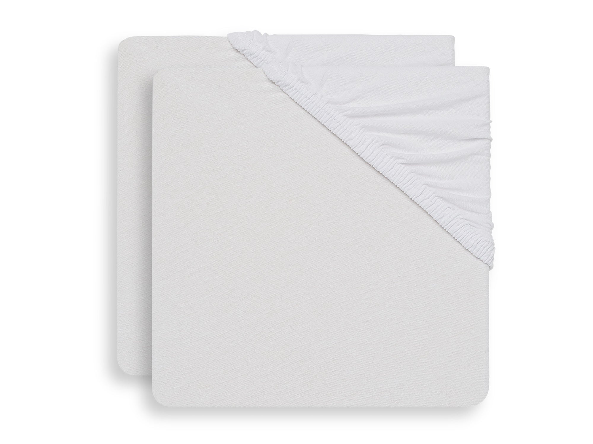 Jollein Spannbettlaken Jersey 40 x 80/90 cm 2er Pack White