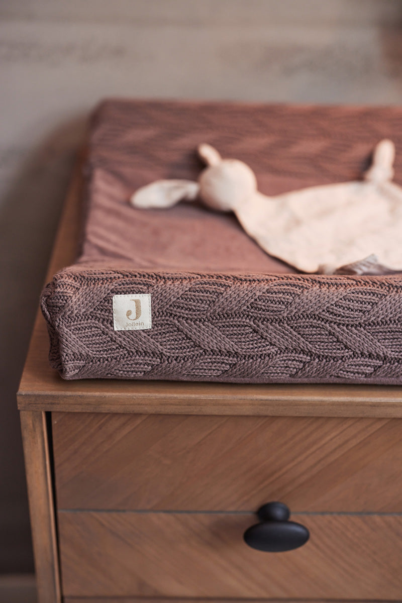 Jollein Wickelauflagenbezug 50x70 cm Spring Knit Chestnut