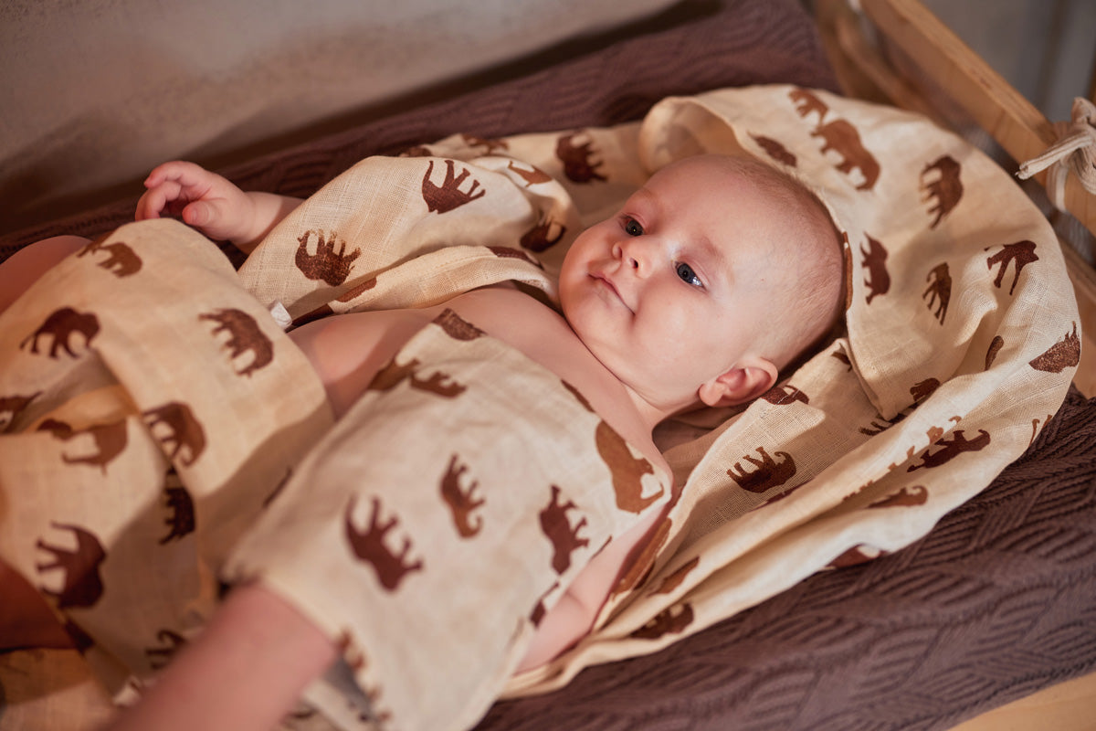 Jollein Wickelauflagenbezug 50x70 cm Spring Knit Chestnut