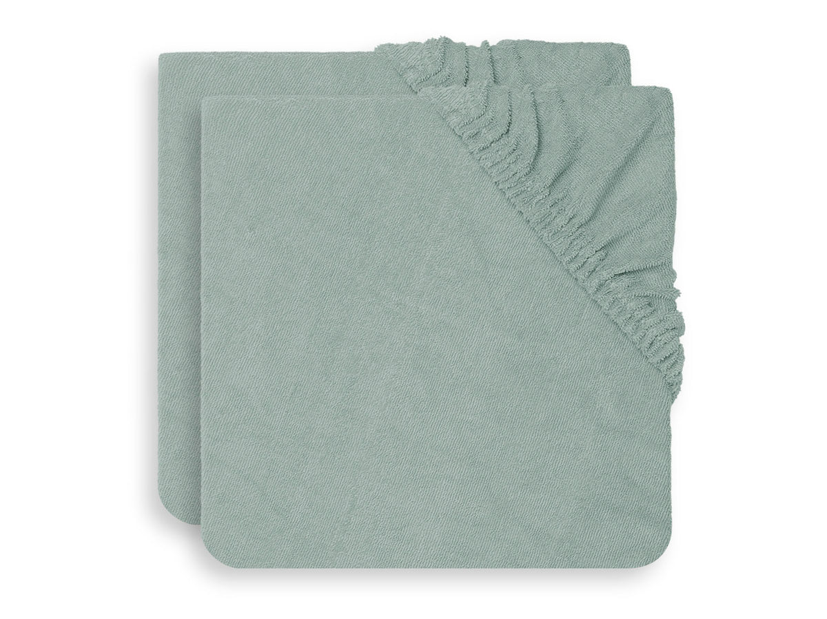 Jollein Wickelauflagenbezug Frottee 50x70 cm 2er Pack Ash Green