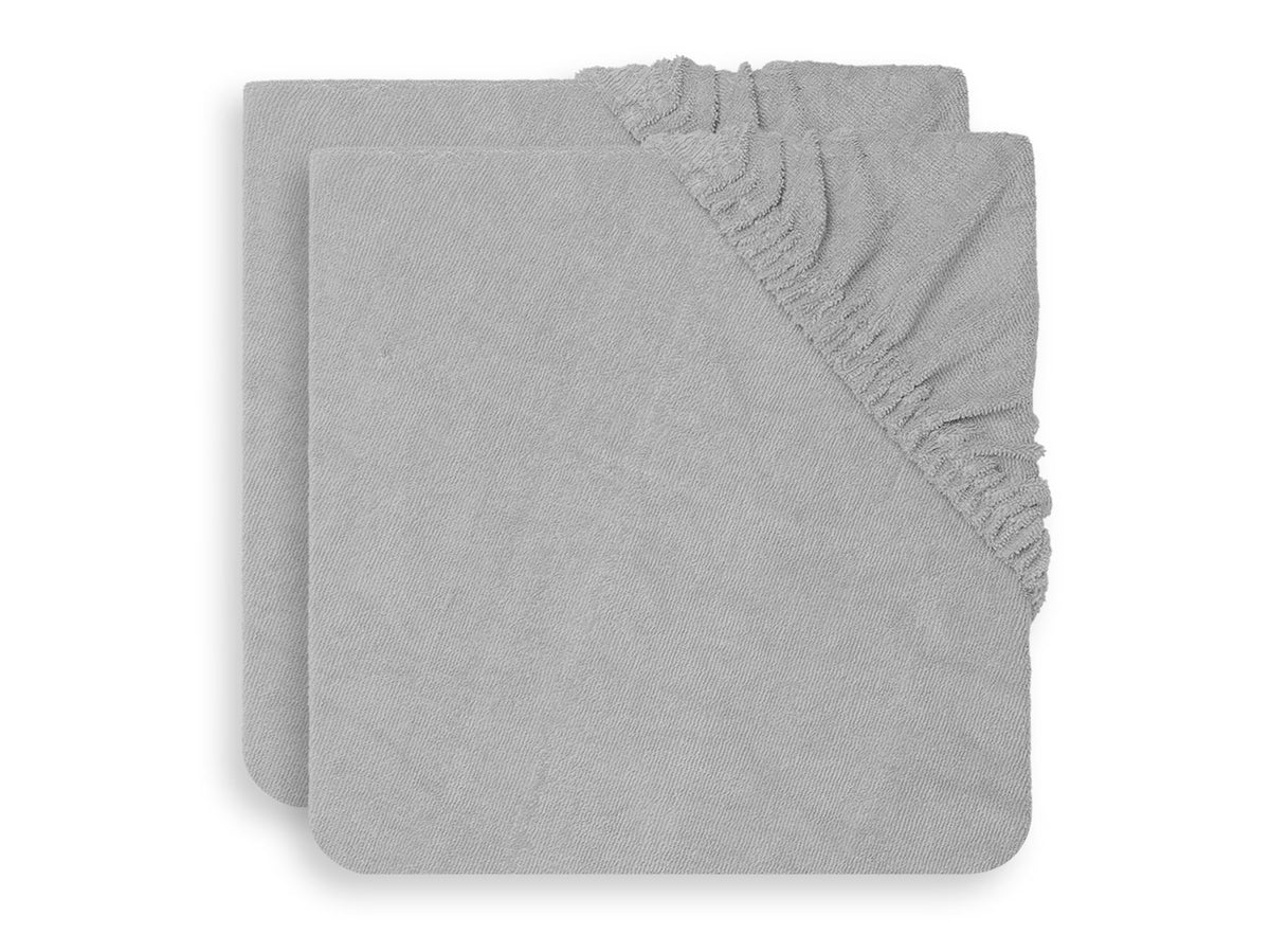 Jollein Wickelauflagenbezug Frottee 50x70 cm 2er Pack Soft Grey
