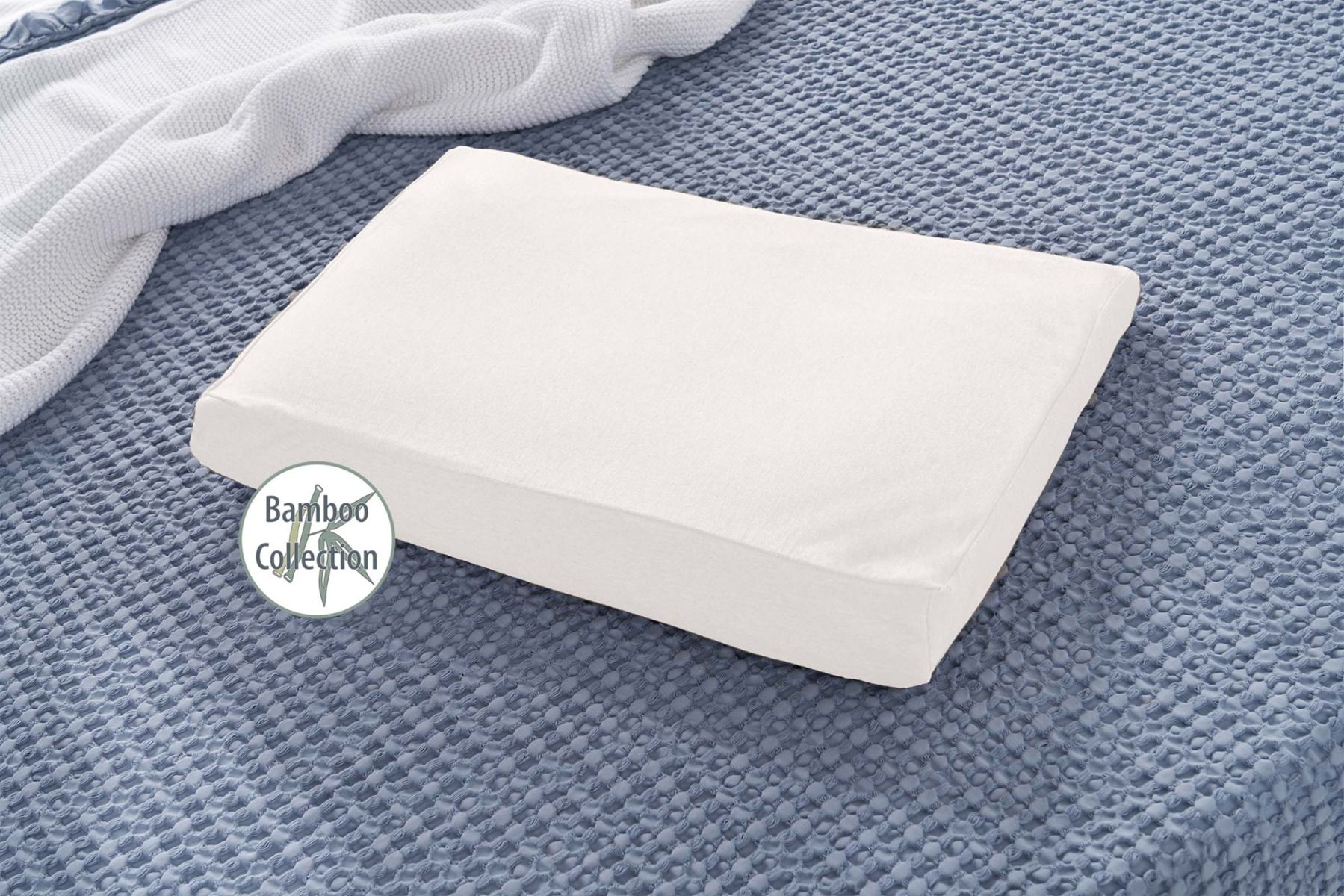 Theraline Kinderkopfkissen inkl. Bezug Dessin 168 "Wolkenweiss" Bamboo Collection