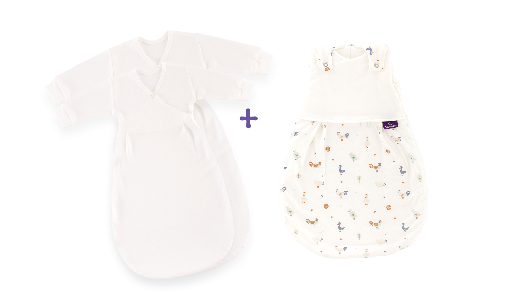 Träumeland LIEBMICH Schlafsack 3tlg. Set Kikeriki - Gr. 56/62