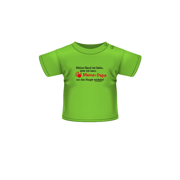 Kurzarm T-Shirt mit Spruch Kleine Hand Mama