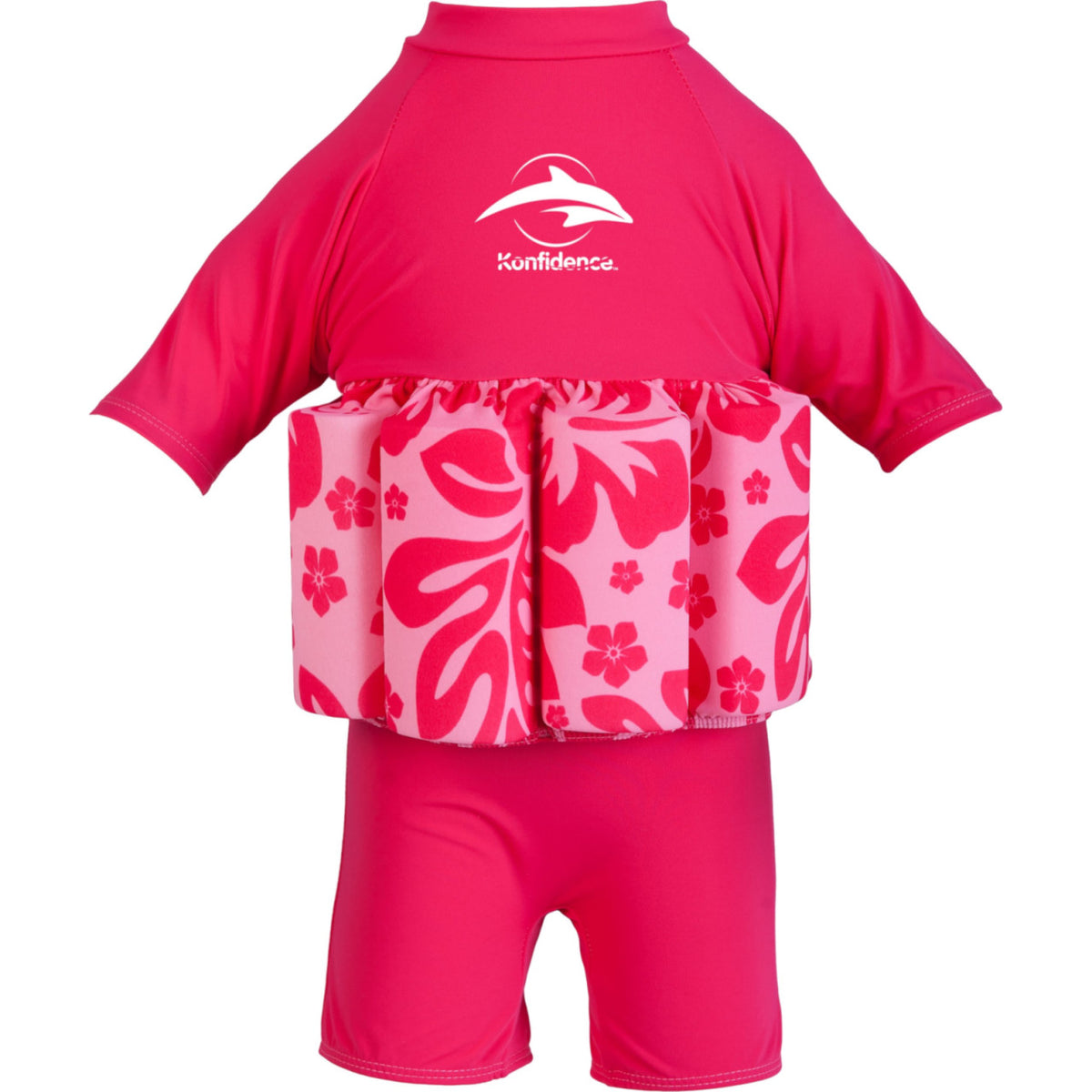 Konfidence Badeanzug mit Schwimmhilfe Hibiscus