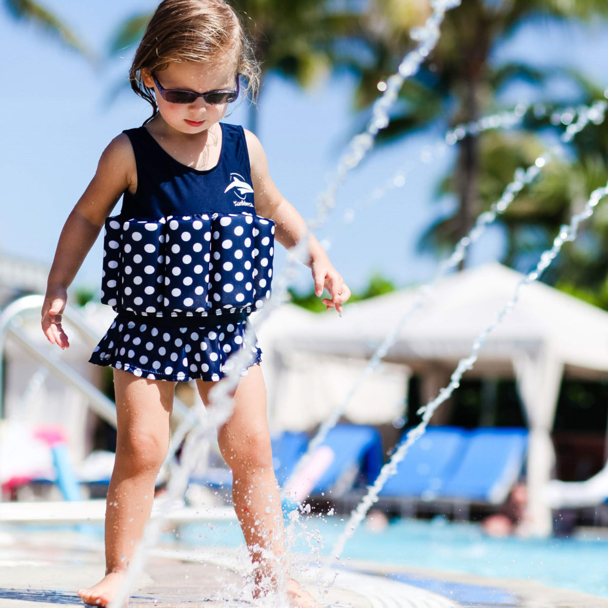 Konfidence Badeanzug mit Schwimmhilfe Punkte